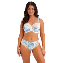 Load image into Gallery viewer, Woman wearing a floral bra and panties set on a white background