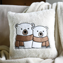 Load image into Gallery viewer, Bear Fluffy Christmas Cushion | 45cm x 45cm