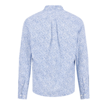 Load image into Gallery viewer, Light blue patterned shirt on a white background