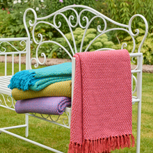 Load image into Gallery viewer, Festival Recycled Cotton Throw | Pink / Orange