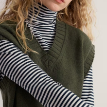 Load image into Gallery viewer, close up on vneck vest