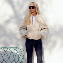 Load image into Gallery viewer, Fly Girl Bomber Jacket With Lace Detail