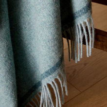 Load image into Gallery viewer, Woven fabric with fringes on a wooden surface