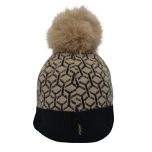 Load image into Gallery viewer, Frania Perfect Hat & Snood | Black/Taupe