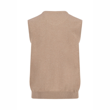Load image into Gallery viewer, Beige sweater vest on a white background