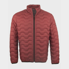 Load image into Gallery viewer, Red quilted jacket on a light gray background