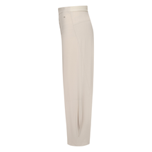 Load image into Gallery viewer, Side of jersey trousers in chalk color on a white background.