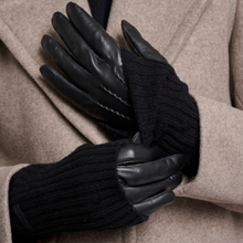 Load image into Gallery viewer, Infinity Leather Gloves with Knitted Sleeve