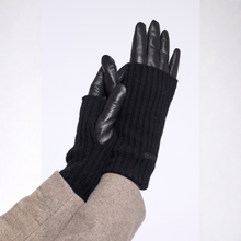 Load image into Gallery viewer, Infinity Leather Gloves with Knitted Sleeve