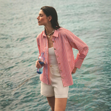 Load image into Gallery viewer, Lady in Stripe Shirt by the Water