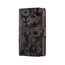 Load image into Gallery viewer, Camouflage patterned wallet with brand logo on a white background