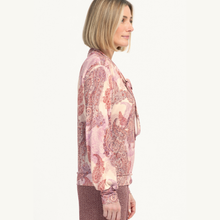 Load image into Gallery viewer, Paisley Pint top on model - Side view