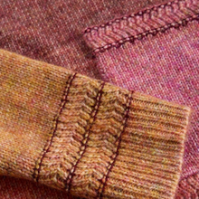 Load image into Gallery viewer, Close-up of woven fabric with a focus on stitching detail