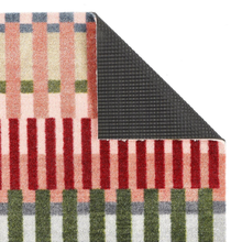 Load image into Gallery viewer, Close up detailing and fabric on My Mat Colour Block Weave, with a white background.