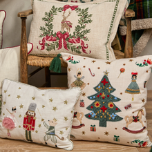 Load image into Gallery viewer, Embroidered Nutcracker Cushion