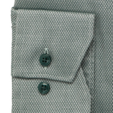 Load image into Gallery viewer, Close-up of a green textured shirt with button details on a white background
