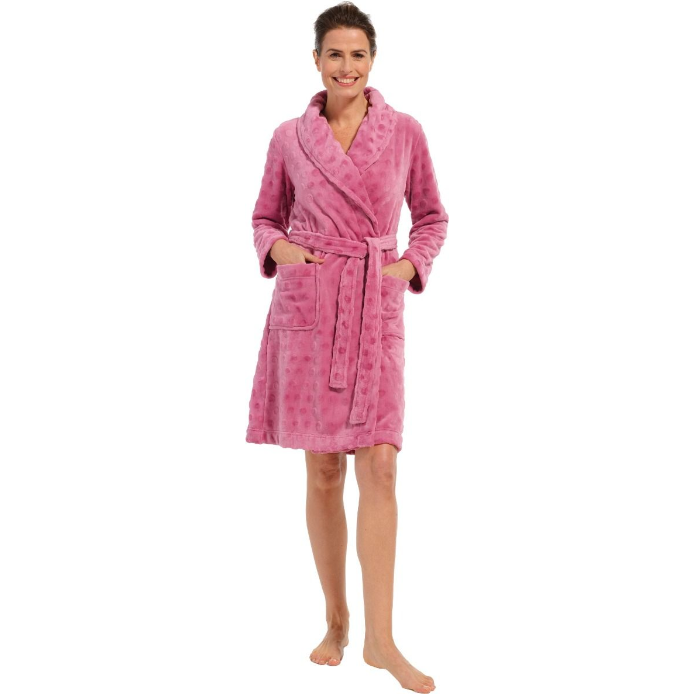 Pastunette Dressing Gown Dark Pink