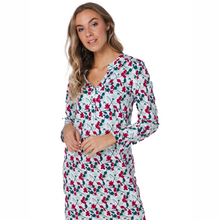 Load image into Gallery viewer, Woman wearing a floral dress on a white background