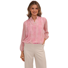 Load image into Gallery viewer, Front of Kate & Pippa Bella Band Top Pink Mix, with a white background.