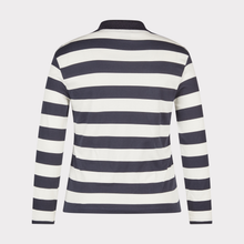 Load image into Gallery viewer, Rabe Polo Neck Top | Navy/White