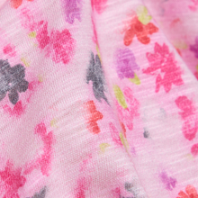 Load image into Gallery viewer, Close-up of pink floral fabric with a soft texture