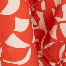 Load image into Gallery viewer, Close up view of Esqualo Raglan Blouse in the print Scarlet Graphic, with a White background.