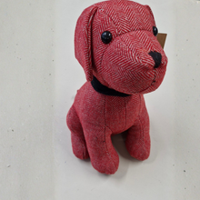 Load image into Gallery viewer, Waterford Herringbone Dog Door Stopper | Red Earth