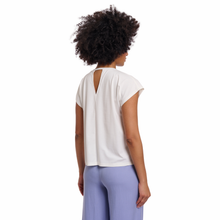 Load image into Gallery viewer, View of back of Rino & Pelle Short Sleeve Top in Snow White