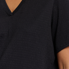 Load image into Gallery viewer, Close up of Rino & Pelle Half Sleeve top in Black