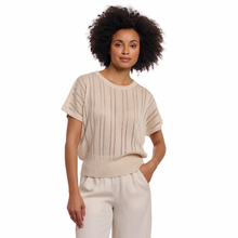 Load image into Gallery viewer, Model Showcasing Rino & Pelle Short Sleeve Top in Birch