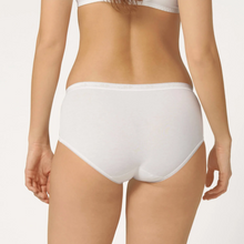 Load image into Gallery viewer, A model showing the back of the Sloggi midi brief in white. 
