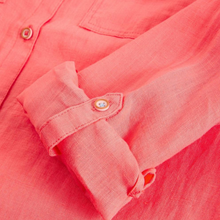 Load image into Gallery viewer, Closeup of fabric on the White Stuff Sophie Linen Shirt.