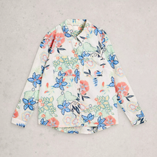Load image into Gallery viewer, Floral patterned shirt on a light gray background