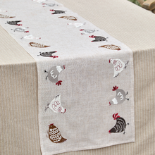 Load image into Gallery viewer, Embroidered Hen Runner | 35x175cm