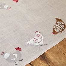 Load image into Gallery viewer, Embroidered Hen Runner | 35x175cm