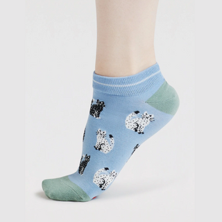 Thought Celia Cat Bamboo Trainer Socks