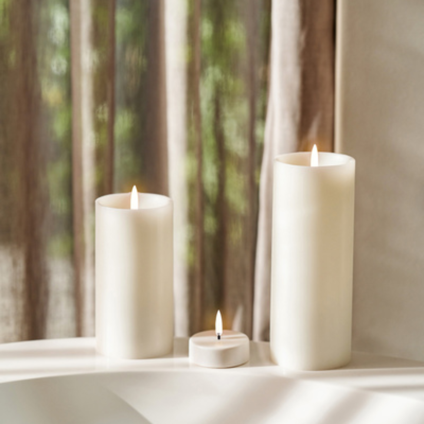 Uyuni LED Pillar Candle Smooth 10.1x10cm Geoghegans Of Navan