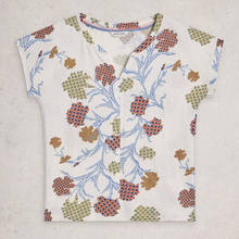 Load image into Gallery viewer, Front Image of White Stuff SS Nelly Notch Neck Tee, with a white background.