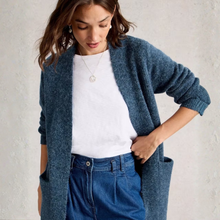 Load image into Gallery viewer, White Stuff Erin Long Line Dark Blue Cardi
