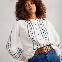 Load image into Gallery viewer, White Stuff Naomi Embroidery Ivory Blouse