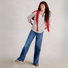 Load image into Gallery viewer, White Stuff Sophie Cotton Shirt |Cream/Navy