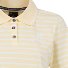 Load image into Gallery viewer, Close up of Soquesto Polo Shirt, in Yellow, with a white background.