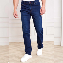 Load image into Gallery viewer, Andre Sanchez Jeans | Worn / Clean, Mid Blue, Blue/Black