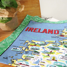 Load image into Gallery viewer, Ireland Map Cotton Tea Towel