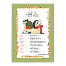 Load image into Gallery viewer, Tottering Oldies Text Code Tea Towel