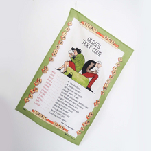 Load image into Gallery viewer, Tottering Oldies Text Code Tea Towel