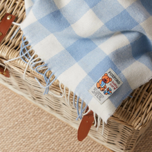 Load image into Gallery viewer, Foxford Blue Check Baby Blanket