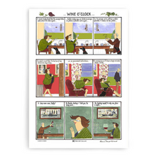 Load image into Gallery viewer, Tottering Wine O'Clock Cotton Tea Towel
