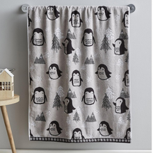 Load image into Gallery viewer, Cosy Penguins Grey Hand Towel