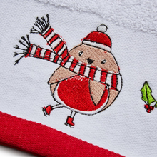 Load image into Gallery viewer, Robins & Holly Guest Towel Pair